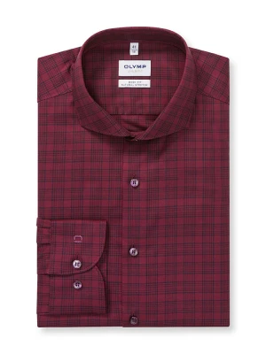 OLYMP Koszula "Level 5" - Body fit - w kolorze czerwono-czarnym rozmiar: 38