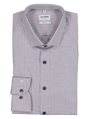 OLYMP Koszula "Level 5" - Body fit - w kolorze fioletowo-białym rozmiar: 42