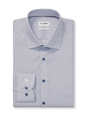 OLYMP Koszula "Level 5" - Body fit - w kolorze niebiesko-biało-czarnym rozmiar: 38