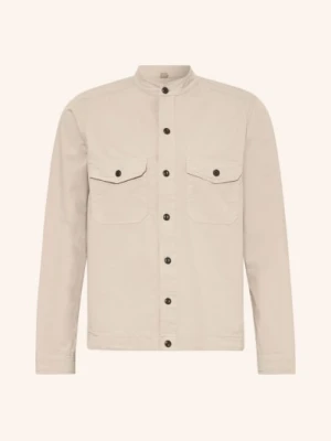 Olymp Koszula Level Five Smart Casual Body Fit Ze Stójką beige