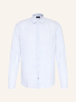 Olymp Koszula Lniana Casual Modern Fit blau