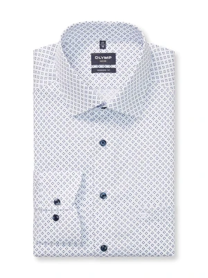 OLYMP Koszula "Luxor" - Modern fit - w kolorze biało-niebieskim rozmiar: 40