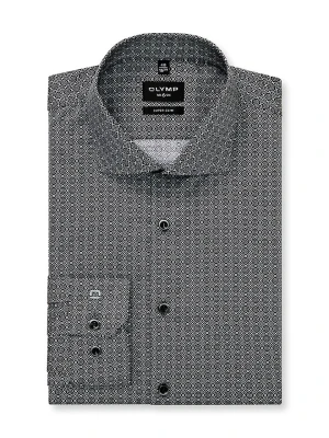 OLYMP Koszula "No 6" - Super Slim - w kolorze czarno-białym rozmiar: 40