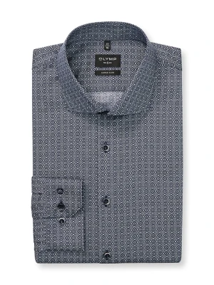 OLYMP Koszula "No 6" - Super Slim - w kolorze granatowo-białym rozmiar: 39