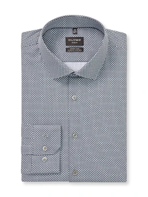 OLYMP Koszula "No 6" - Super Slim - w kolorze granatowo-białym rozmiar: 42