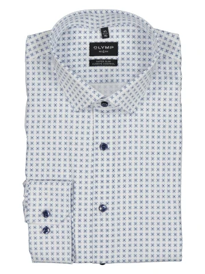 OLYMP Koszula "No 6" - Super Slim - w kolorze niebiesko-białym rozmiar: 38