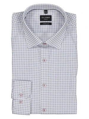 OLYMP Koszula "No 6" - Super Slim - w kolorze niebiesko-białym rozmiar: 39