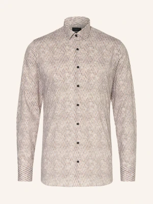 Olymp Koszula No. Six Super Slim beige BRĄZOWY