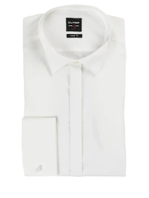 Olymp Koszula Smokingowa Level Five Body Fit Z Wywijanym Mankietem weiss