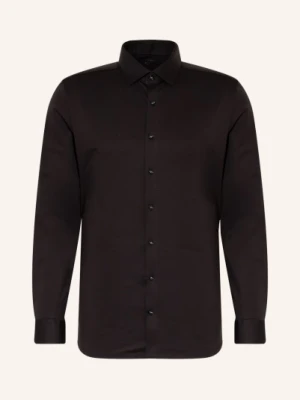 Olymp Koszula Z Dżerseju No. Six 24/Seven Super Slim schwarz