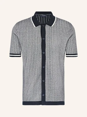 Olymp Koszula Z Dzianiny Casual Comfort Fit blau