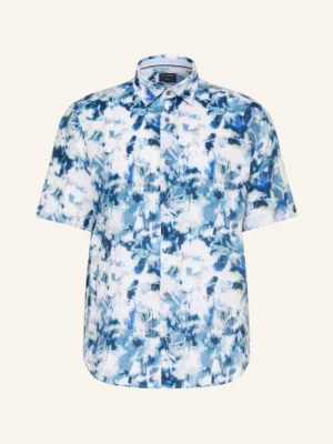 Olymp Koszula Z Krótkim Rękawem Casual Regular Fit blau