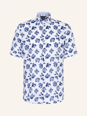 Olymp Koszula Z Krótkim Rękawem Casual Regular Fit Z Lnu weiss