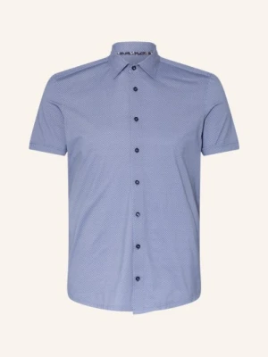 Olymp Koszula Z Krótkim Rękawem Level Five 24/Seven Body Fit blau