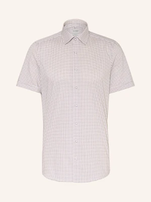 Olymp Koszula Z Krótkim Rękawem Level Five Body Fit beige