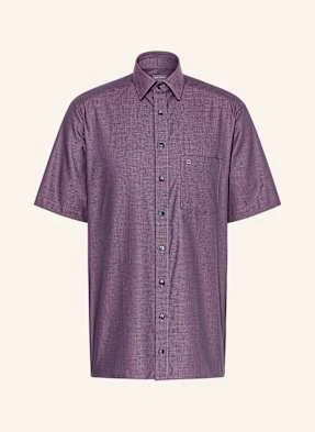 Olymp Koszula Z Krótkim Rękawem Luxor Comfort Fit lila