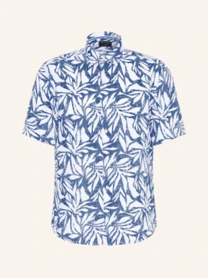 Olymp Koszula Z Krótkim Rękawem O Regularnym Kroju, Wykonana Z Lnu blau