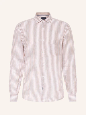 Olymp Koszula Z Lnu Casual Regular Fit beige