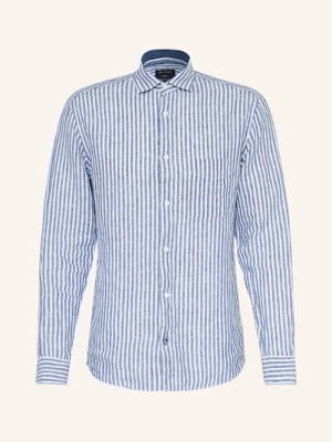 Olymp Koszula Z Lnu Casual Regular Fit blau