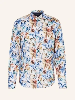 Olymp Koszula Z Lnu Casual Regular Fit blau