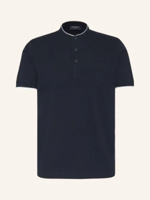 Olymp Koszulka Polo Z Pikowanym Wzorem Casual Regular Fit blau