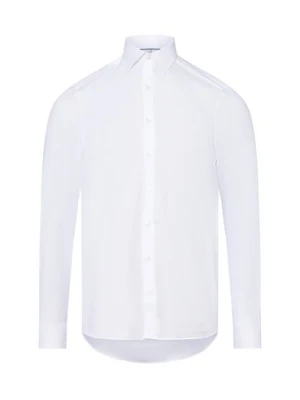 Olymp Level Five Koszula męska Mężczyźni Slim Fit Bawełna biały jednolity,