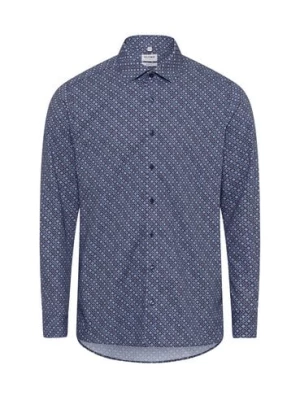 Olymp Level Five Koszula męska Mężczyźni Slim Fit Bawełna niebieski|wielokolorowy wzorzysty,