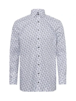 OLYMP Luxor modern Fit Koszula męska Mężczyźni Modern Fit Bawełna biały wzorzysty,