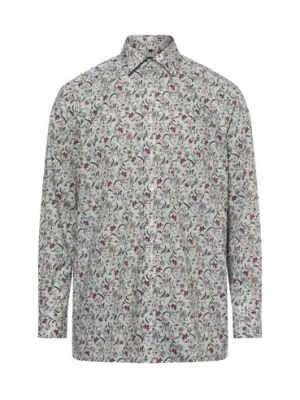 OLYMP Luxor modern Fit Koszula męska Mężczyźni Modern Fit Bawełna zielony wzorzysty,