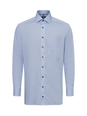 OLYMP Luxor modern Fit Męska koszula biznesowa Mężczyźni Modern Fit Bawełna niebieski wzorzysty,