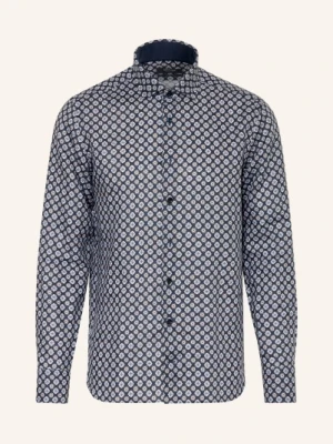 Olymp Signature Koszula Lniana O Swobodnym Kroju blau