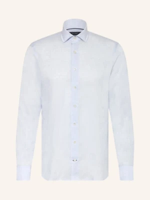 Olymp Signature Koszula Z Lnu Tailored Fit blau