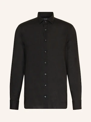 Olymp Signature Koszula Z Lnu Tailored Fit schwarz