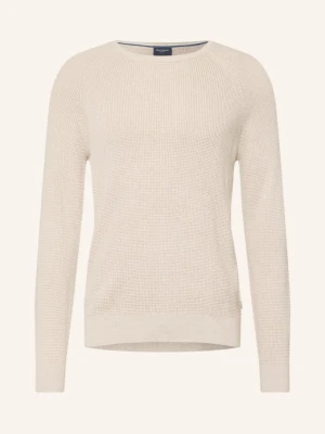 Olymp Sweter Z Czystej Wełny Level Five, Dopasowany Krój Dla Ciała beige