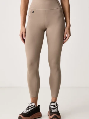 On legginsy sportowe damskie brązowy