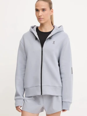 ON running bluza Focus Tech damska kolor fioletowy z kapturem gładka 1WF30370174