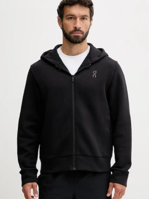 ON running bluza treningowa Focus Tech męska kolor czarny z kapturem z nadrukiem 1MF30300553