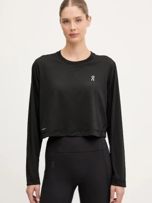 ON running longsleeve treningowy kolor czarny 1WF12520553