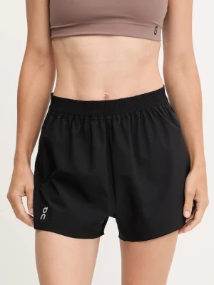 ON running szorty treningowe damskie kolor czarny gładkie high waist 1WF10330553