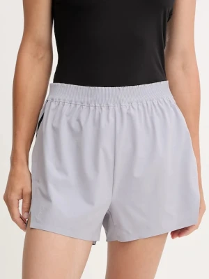 ON running szorty treningowe damskie kolor fioletowy z nadrukiem high waist 1WF10330174