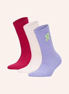 On Skarpety Sportowe Logo Sock High, 3 Pary lila