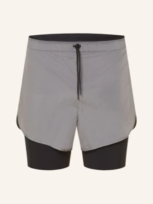 On Spodenki Do Biegania 2 W 1 Performance Volt grau