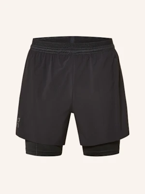 On Szorty Do Biegania 2 W 1 Performance schwarz