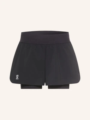 On Szorty Tenisowe 2 W 1 Court schwarz CZARNY