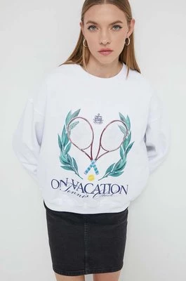 On Vacation bluza kolor biały z nadrukiem