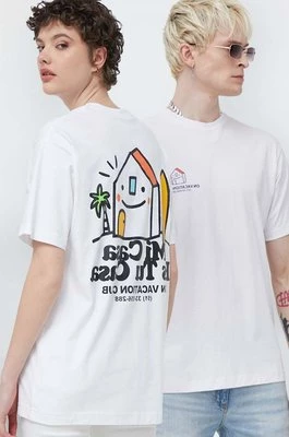 On Vacation t-shirt bawełniany Mi Casa kolor biały z nadrukiem OVC T149