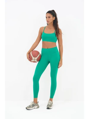 Onamaste Legginsy sportowe "Geneva" w kolorze zielonym rozmiar: S/M