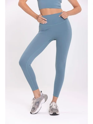 Onamaste Legginsy sportowe "Mantra" w kolorze błękitnym rozmiar: L/XL