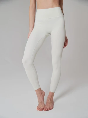 Onamaste Legginsy sportowe "Suzanna" w kolorze beżowym rozmiar: S/M