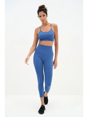 Onamaste Legginsy sportowe w kolorze niebieskim rozmiar: S/M